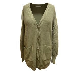 CAbi Cardigan Sweater Deep Olive Green Women's Size M EUC‎
